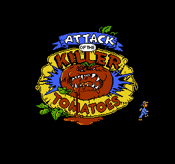 Attack of the Killer Tomatoes title screen for NES